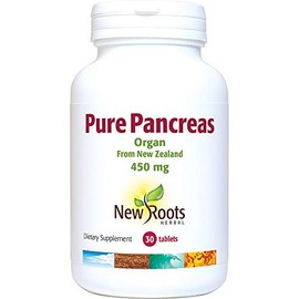 New Roots Herbal - Pure Pancreas - 30 Tablets - 450mg per Capsule Organ - Pancreatic Enzymes Supplements - Pancreas Support - Pancreas & Vitamin C(Ascorbic Acid) Capsules - Digestive Enzyme Supplements