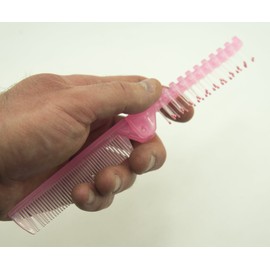 Hand® Baby Pink Small Folding Travel Bag Brush Combs - Size 10 cm Long Folded - Set of 2