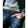 CHAOREN Men’s Automatic Leather Ratchet Belt without Holes, for Business