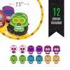 Large Edible Sugar Skulls Assorted Set of 12 - Wafer