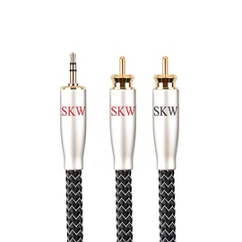 SKW High end WG Series 3.5MM to 2RCA Audio Stereo Cable 3.2ft/1M