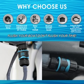 MZANNI SWIFTFLUSHER Outboard Quick Connect Flush Kit for Yamaha & Honda Outboard Engines,Outboard Flush Kit，Flush Port Quick Connect,Outboard Engine Motor Flushers,Outboard Engine Flush Adapter