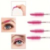 100 Stück Einweg Wimpern Bürstchen, Rosa Mascara Bürstchen, Wimpernbürste für