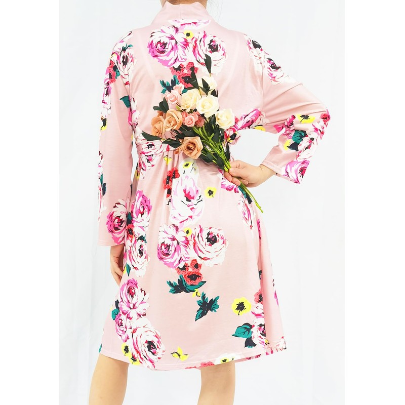SUFEINI Maternity Mommy Robes with Matching Swaddle Blanket Set, Maternity