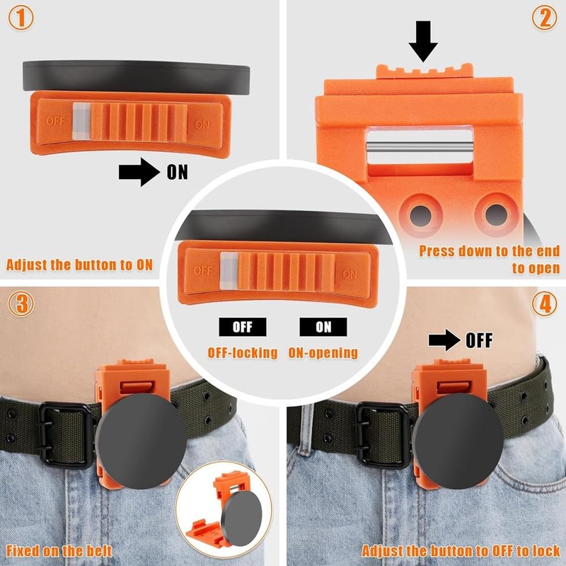 Dpaaoyer 2 Piece Tool Belt Clip, Heavy Duty Magnetic Tool