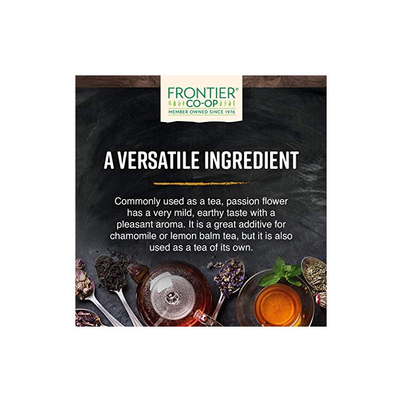 Frontier Co-op Passion Flower Herb, Cut and Sifted, Kosher, Non-irradiated