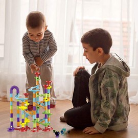 wgde toy Toys Gifts for 3-12 Year Old Boys Girls, Marble Run Sets for Kids Best Birthday Christmas Toys for 3 4 5 6 7 8 9 10 11 Year Old Boys Toddlers Marbles for Kids Top Present for 3-12 Year Olds