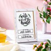 Kathfly Rustic Wifi Pattern Password Sign for Home White Wifi