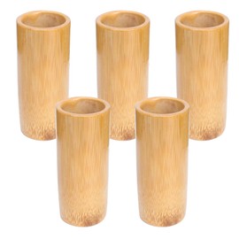 Hemoton 5pcs Bamboo Cupping,Muscle Relaxation Cupping Cups, Bamboo Cupping Kit for Massage,Suction Cups Vacuum Cupping Set for Facial Cupping Tools face and Body Cupping Bamboo Jar Massage