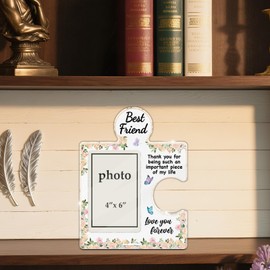 Birthday Gifts for Best Friend, Friendship Bestie Gifts for Women, Best Friend Acrylic Puzzle Picture Frame Gift for Christmas Thanksgiving Graduation, 4 x 6 Inch Photo