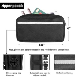 DORGKIRA Correa Manos Libres para Perro, Correa Profesional para Perros con Costuras Reflectantes, para Entrenar, Caminar, Correr con tu Mascota (Azul Zafiro, raíz única)