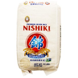 Nishiki Premium Grade Sushi Rice White Medium Grain Rice - 10 lbs (Pack of 1)...