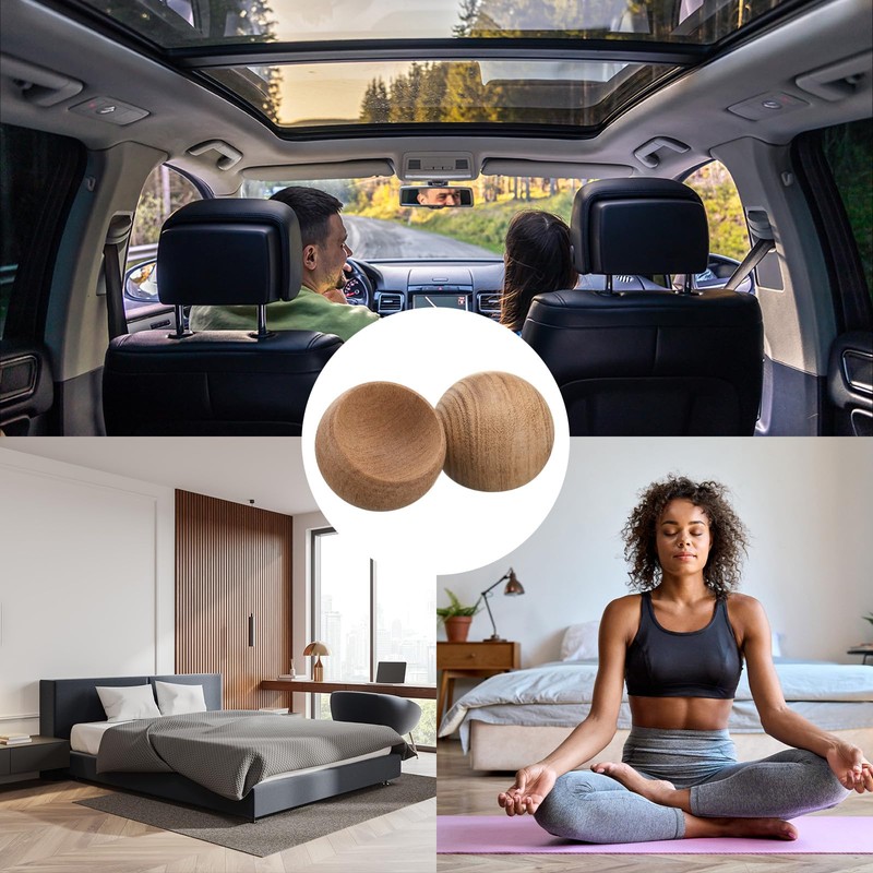 QUARKZMAN 2 Stück Holz Ätherisches Öl Diffusor Rosenholz Wobble Aroma