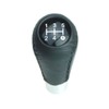Universal Gear Knob with Black Stitching - Black with 3