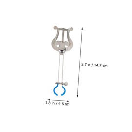 Kisangel 1Pc Portable Silver Trumpet Music Score Stand Durable Sheet Music Holder for Outdoor Performance Practice Accessory for