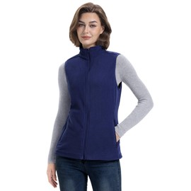 33,000ft Women's Fleece Vest, Lightweight Warm Polar Soft Vests Outerwear with Zip Up Pockets, Sleeveless Jacket for Winter