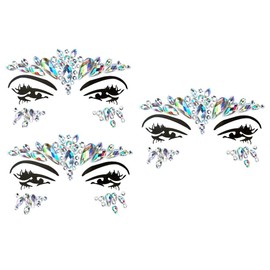 BFG66x3 Face Glitter Gemstones Sticker Glitter Rhinestones Face Make-Up Pack of 3