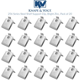 Knape & Vogt Knape and Vogt Adjustable Steel Pilaster Shelf Support Clip Zinc (Pack of 20)