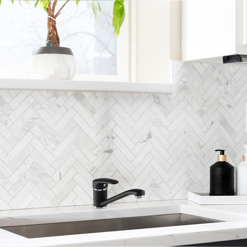 gospo Kitchen Faucet Black Faucet Single Lever Mixer Tap for