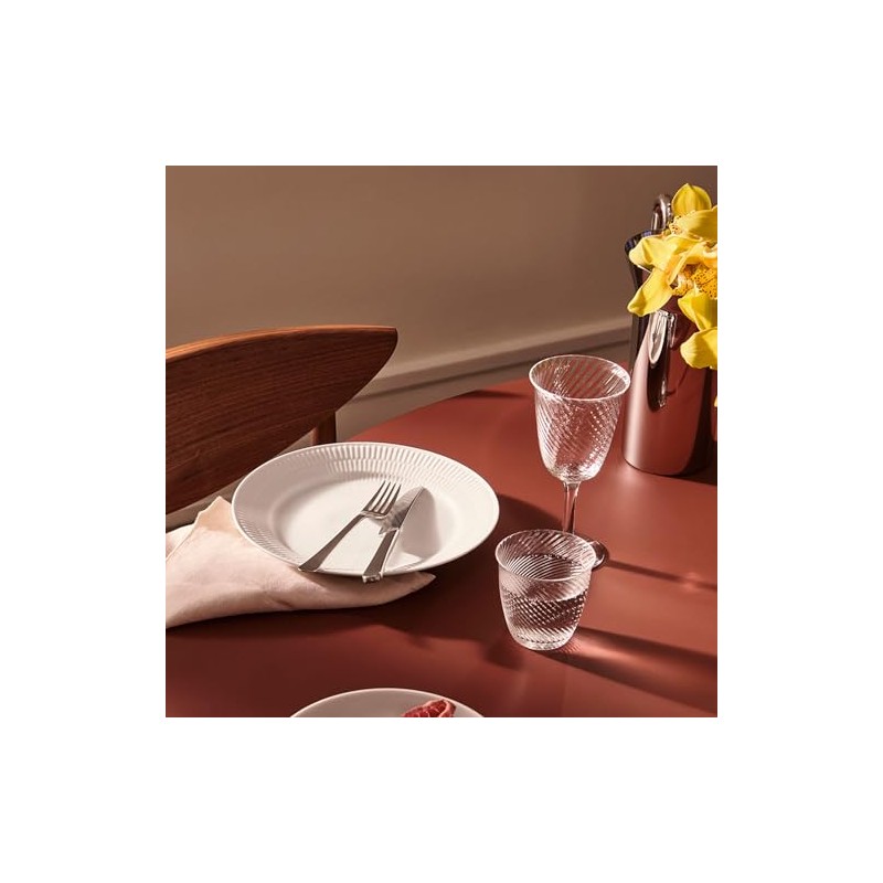 Royal Copenhagen 1072676 White Fluted Plate, 9.8 inches (25 cm)