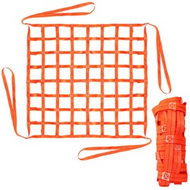 Bekith Safety Lifting Net Straps, 3.28'x3.28' Cargo Lifting Net, Flat Nylon Sling Hoisting Net for Construction Moving Hoisting Loading Unloading, 661lbs Load Capacity