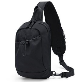 MDODO Sling Bag for Women, Crossbody Backpack Chest Daypack Shoulder Bag for Casual Commuting Work Travel Sport Hiking, Black