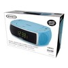 Jensen Sky Blue Modern Home CD Tabletop Stereo Clock Digital