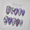 Mystic Glow [Handmade Nail Tips] Emily Nail - Mini Short