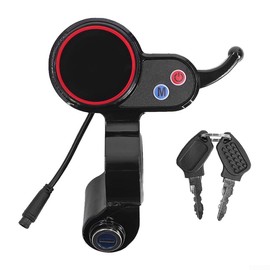 Electric Scooter LCD Display for H5 Electric Scooter Thumb Throttle Speedometer, E-Bike Thumb Throttle Controller with Waterproof Speedometer LCD Display Panel Electric Bike Scooter Controller