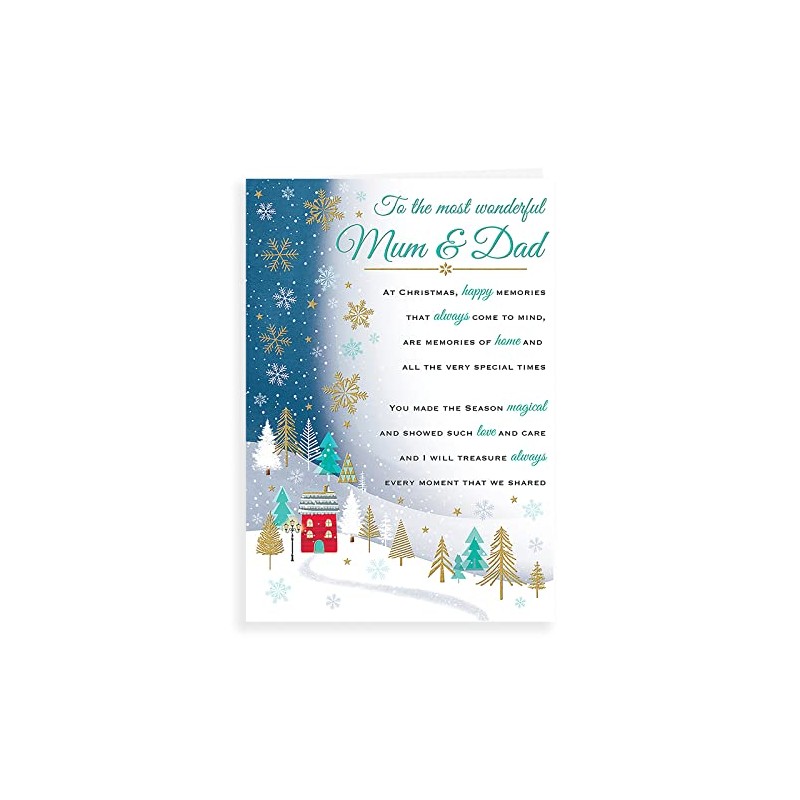 Regal Publishing C85554 Sentiment Christmas Card Mum & Dad -