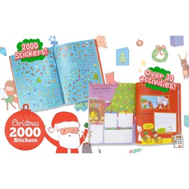 2000 Stickers Christmas Activity and Sticker Book for Kids Ages 3-7 - Puzzles, Mazes, Coloring, Dot-to-Dot, And More! (2000 Sticker Activity Books)