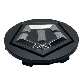 TIS Matte Black/Chrome Snap In Center Cap (Middle Portion Only) 1284C71