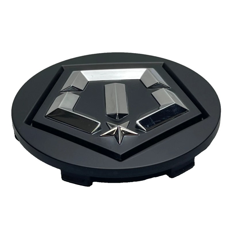 TIS Matte Black/Chrome Snap In Center Cap (Middle Portion Only)