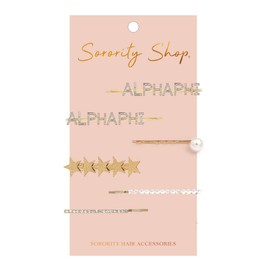 Alpha Phi - Sorority Hair Clips - 6/pack