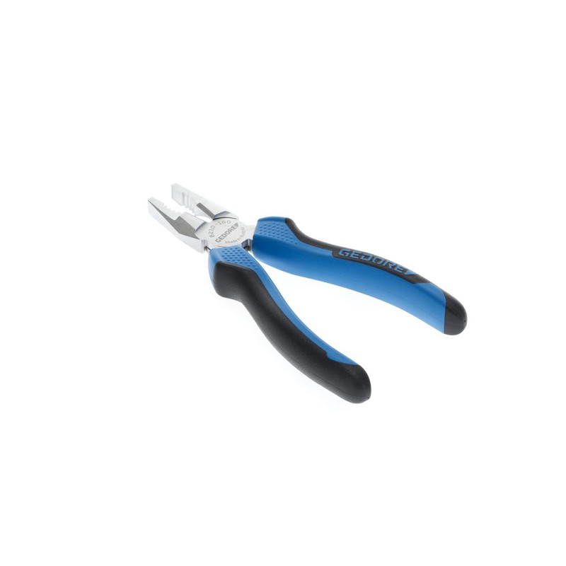 GEDORE Combination pliers for cutting/holding/twisting, Long cutting edges, Dual-material grips,