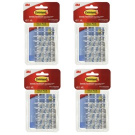 Command Mini Holiday Light Hooks, Great for Holiday Lights, 40 Clips, 48 Strips (4 Pack)