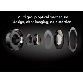 Phone Camera Lens Kit - 10X Macro & 120° Wide Angle Lens Set, Black Aluminum Construction, Compatible with Most Smartphones