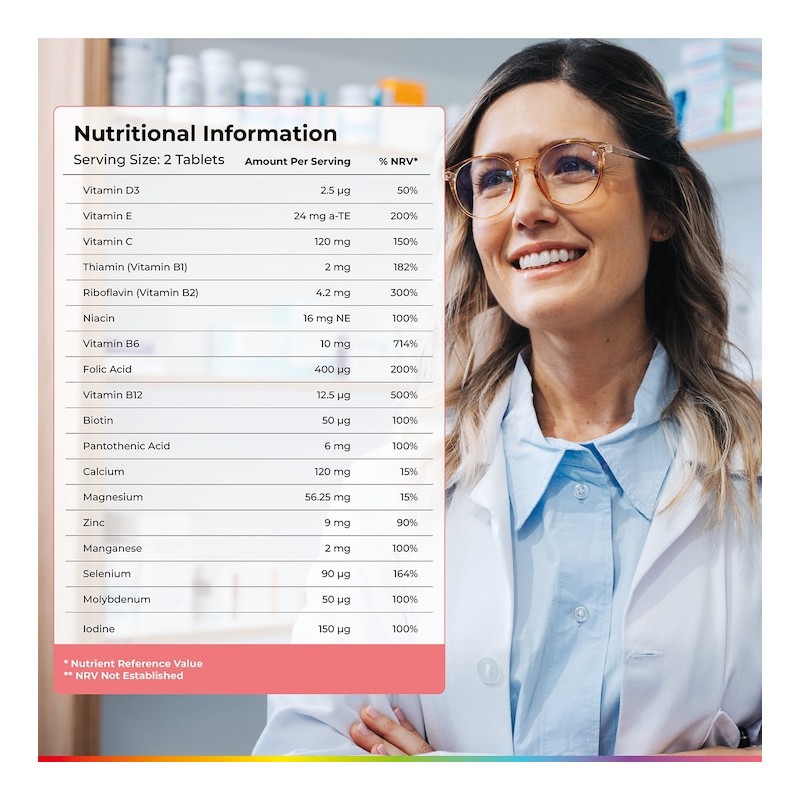 Health & Her Contraceptive Multivitamin Support 60 Tablets