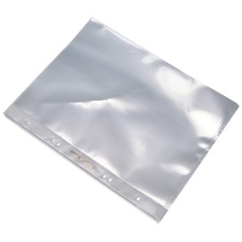 Veloflex 4355310 Document Sleeves A5 Polypropylene Reinforced Binding Edge Pack of 10