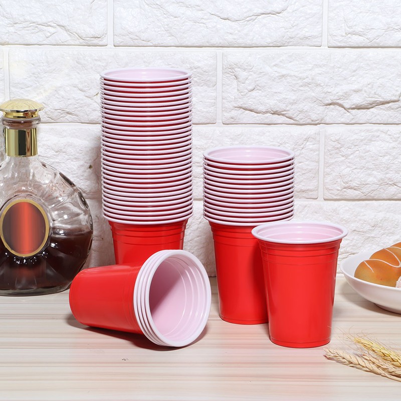 50Pcs 360ml Disposable Party Cups Plastic Cup Party Game Supplies