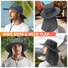NPQQUAN Sun Hats for Men Women with Neck Flap UPF