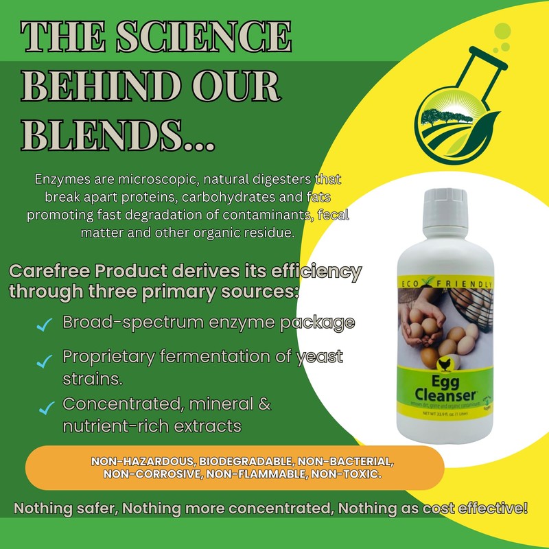 CareFree Enzymes 94177 Cleanser-1 Liter Egg Washing, 33.9 Fl Oz