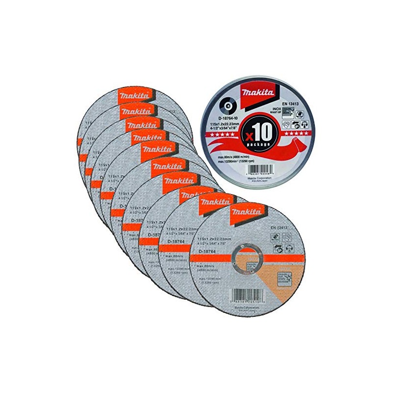 Makita D-18764-10 Thin Cut Off Wheels, Pack of 10