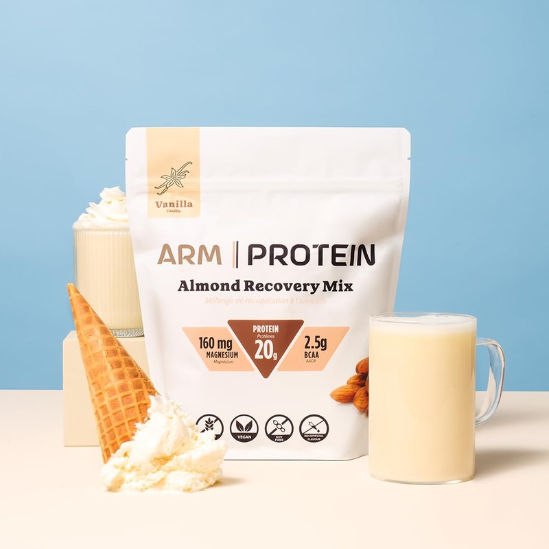 ARM Protein Vegan Almond-based Protein Powder 100% Natural, Non-GMO, Dairy-free,