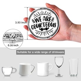 STARUBY Pack of 12 Felt Coasters, Coasters for Drinks, Coasters for Coffee Table, Absorbent Coasters for Kitchen and Dining Room Decoration, 10 cm in Diameter, Business Premises