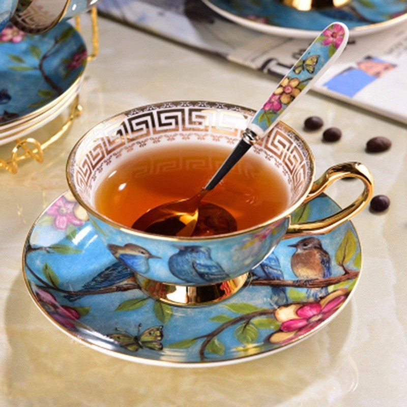Eplze® YBK Tech Euro Style Cup& Saucer Set, Bone China