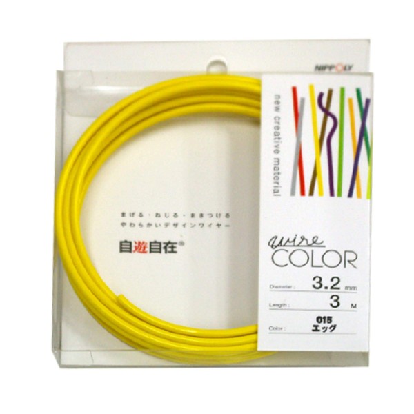 NIHON KASEN Color Wire, Flexible Annealed Wire, Vinyl Chloride, 1-inch (3.2 mm) Wire Diameter, 9.8 ft (3 m) Long, 1 Roll