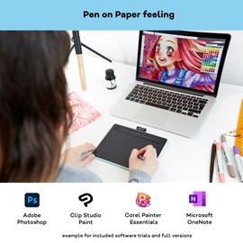 Wacom Intuos Comfort PB – Graphics tablet – (Wi-Fi, Ethernet Wired) Colour Pistachio