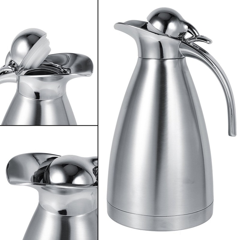 Fdit 1.5L Hot Water Bottle, Stainless Steel Double Wall Vacuum