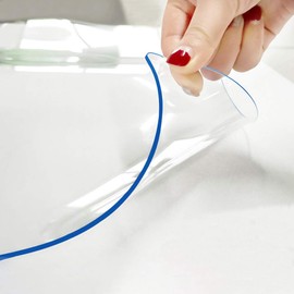 Waterproof Table Cover for Dining Table or Banquet Table Coffee Table Meeting Desk 60x 102 Inch Clear Christmas Party Table Cloth Protector 1.5 mm Thick PVC Plastic Desk Mat Pad Easy Clean Heavy Duty